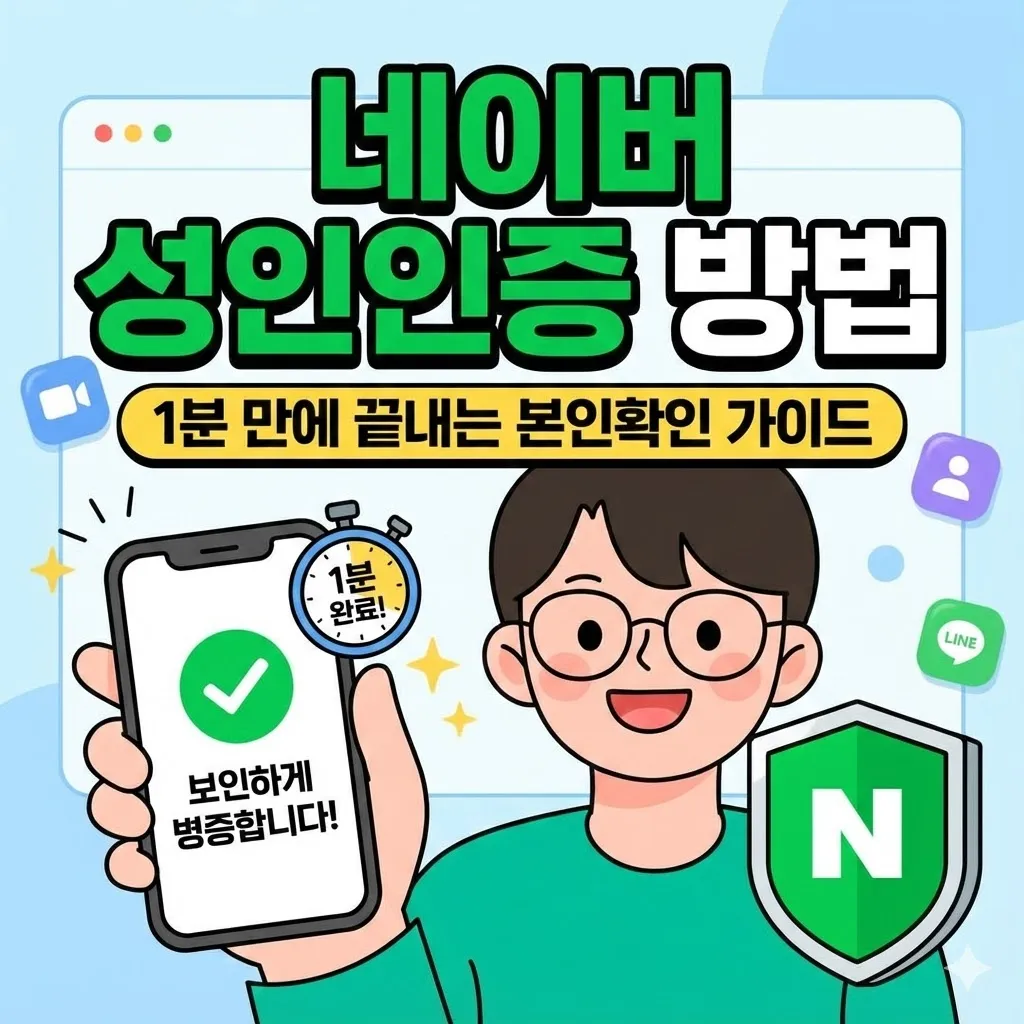 네이버 성인인증 방법, 1분 만에 끝내는 본인확인 가이드
