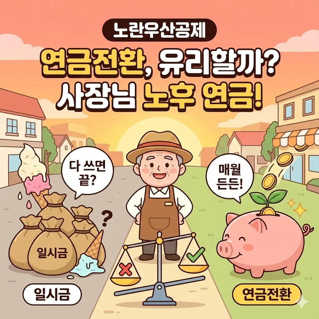 노란우산공제 연금전환, 사장님 노후 연금, 일시금보다 유리할까?