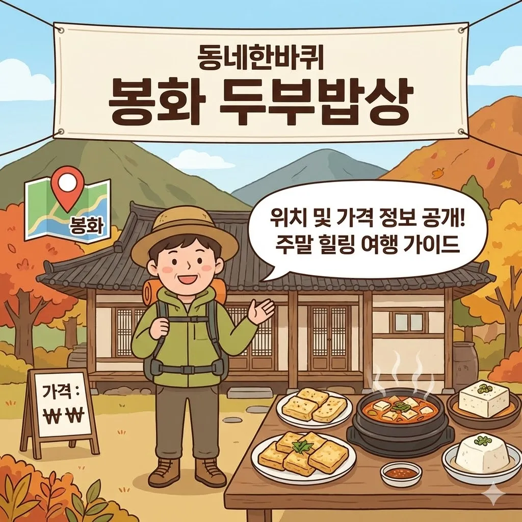 동네한바퀴 봉화 두부밥상 위치 및 가격 정보, 주말 힐링 여행을 위한 가이드