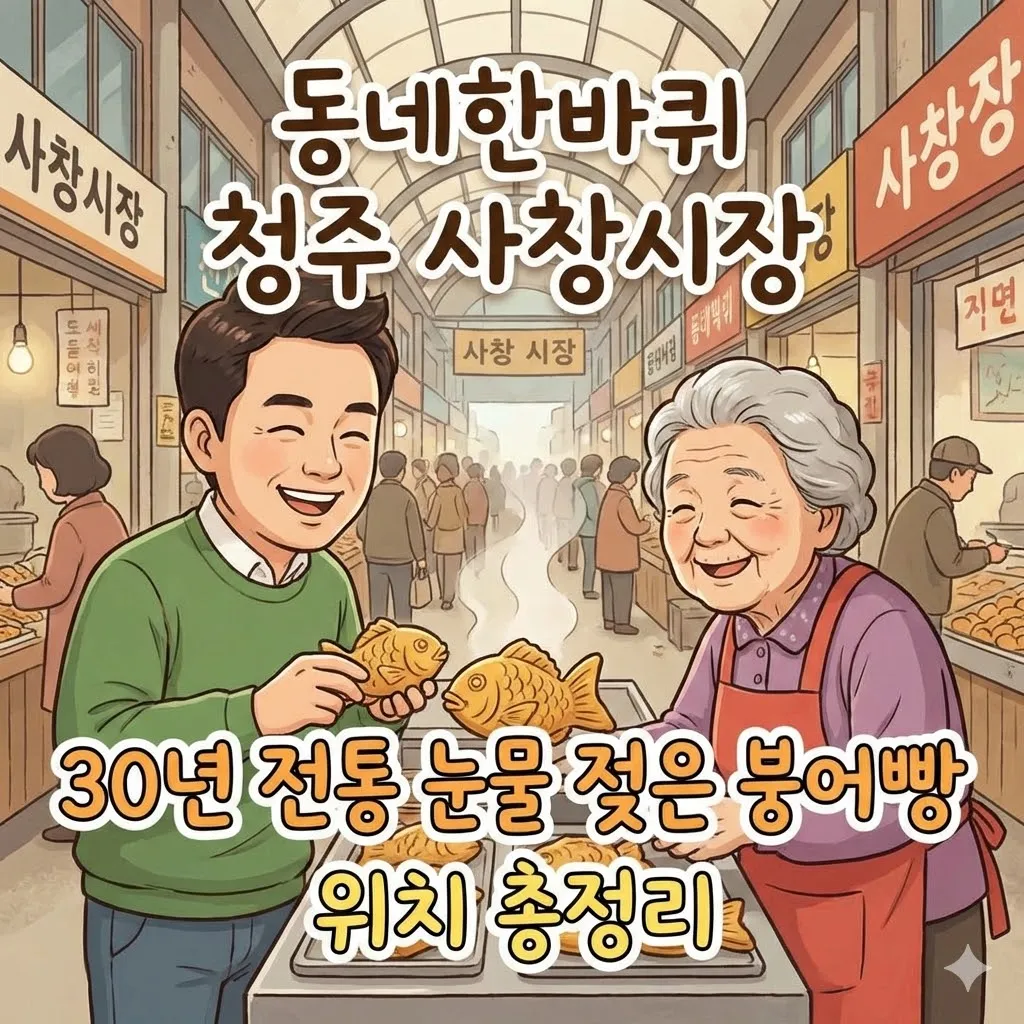 동네한바퀴 청주 붕어빵 사창시장, 30년 전통의 눈물 젖은 맛과 위치 총정리