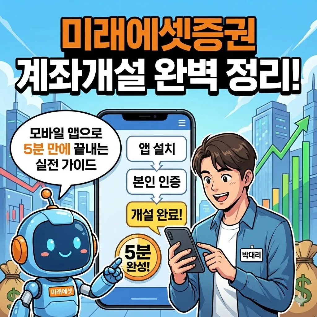 미래에셋증권 계좌개설 완벽 정리, 모바일 앱으로 5분 만에 끝내는 실전 가이드
