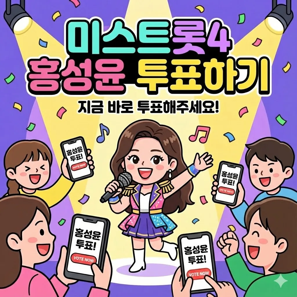 미스트롯4 홍성윤 투표하기 방법 및 공식 투표 사이트 완벽 가이드