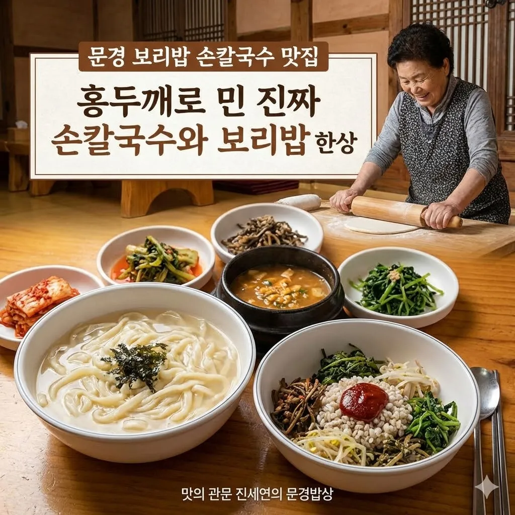 백반기행 문경 보리밥 손칼국수 맛집, 홍두깨로 밀어 만든 진짜 손칼국수와 보리밥 한 상(맛의관문 진세연의 문경밥상)