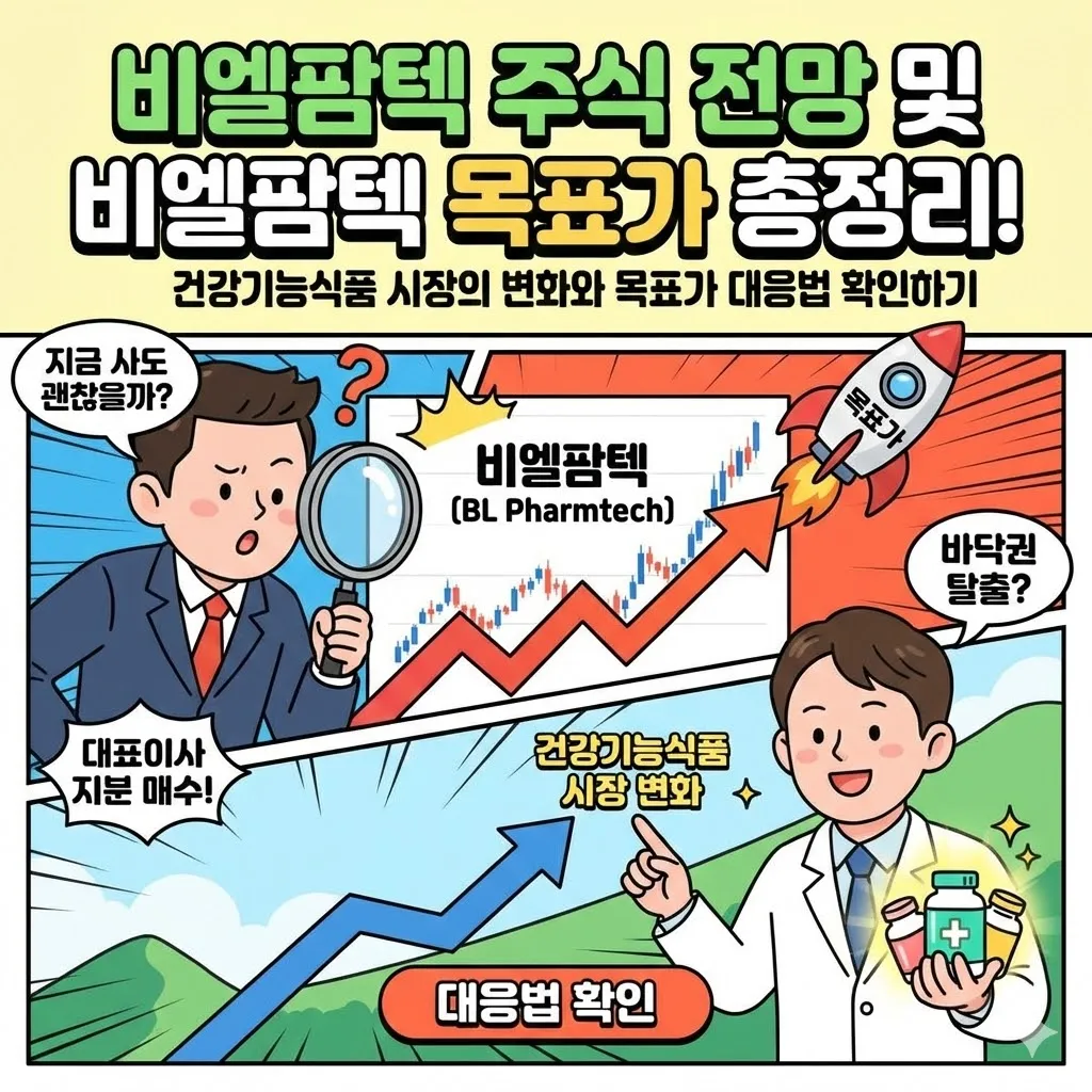 비엘팜텍 주식 전망 및 비엘팜텍 목표가 총정리! 건강기능식품 시장의 변화와 목표가 대응법 확인하기