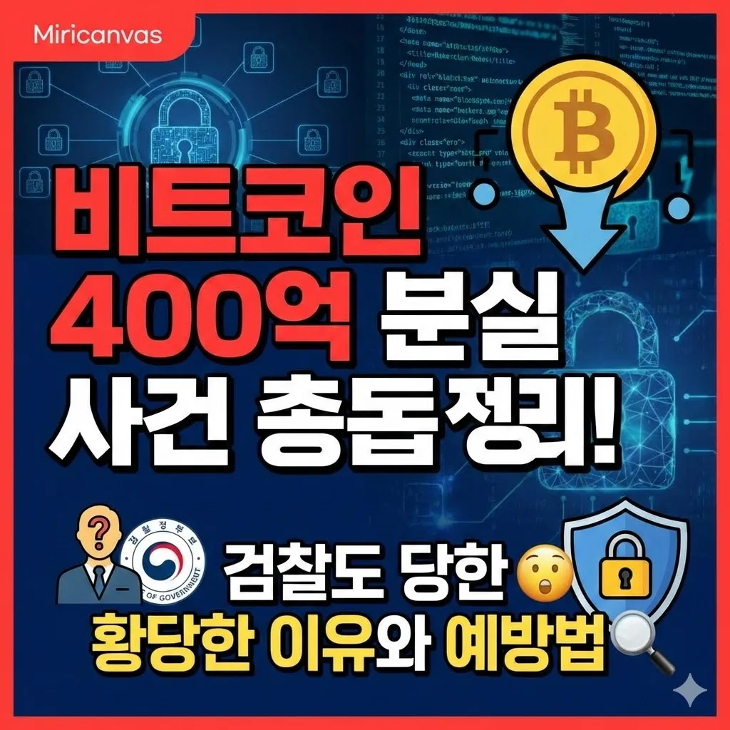 비트코인 400억 분실 사건 총정리! 검찰도 당한 황당한 이유와 예방법