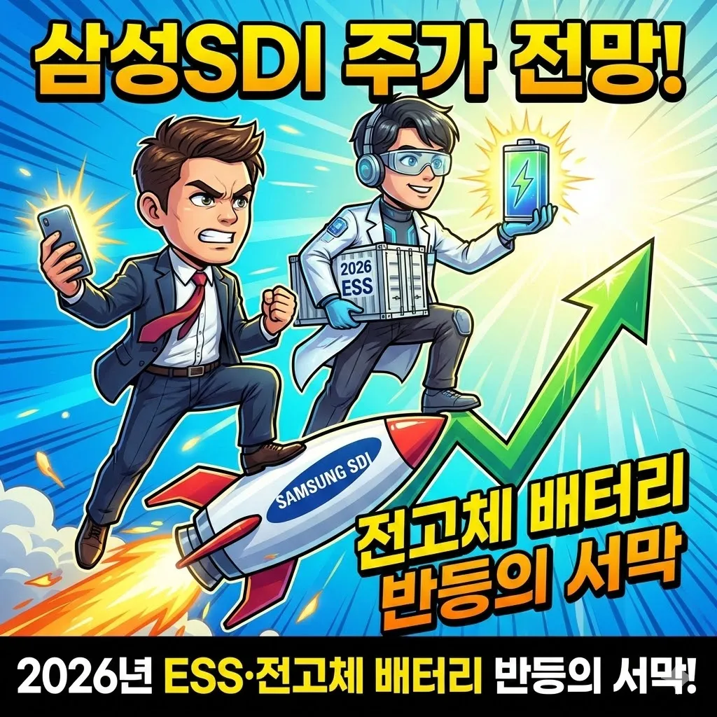 삼성sdi 주가 전망, 2026년 ESS와 전고체 배터리가 가져올 반등의 서막