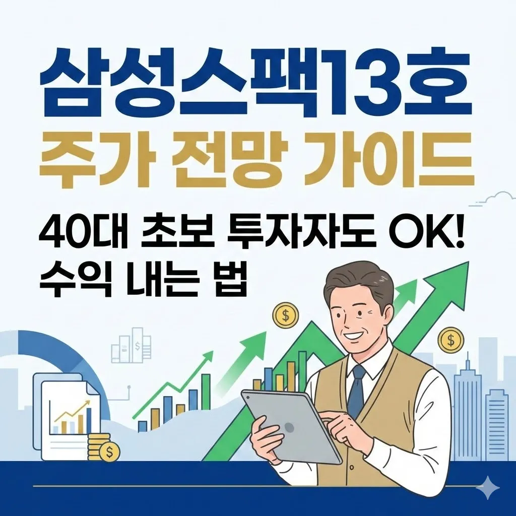 삼성스팩13호 주가 전망 가이드, 40대 초보 투자자도 이해하는 수익 내는 법