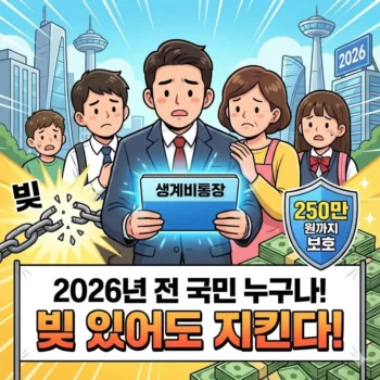 생계비통장 신청, 2026년부터 전 국민 누구나! 빚 있어도 250만 원까지 지키는 법