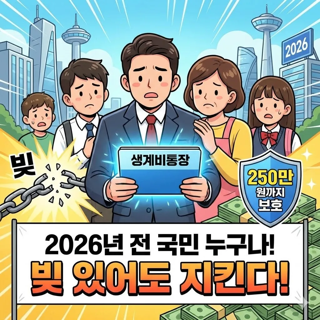 생계비통장 신청, 2026년부터 전 국민 누구나! 빚 있어도 250만 원까지 지키는 법