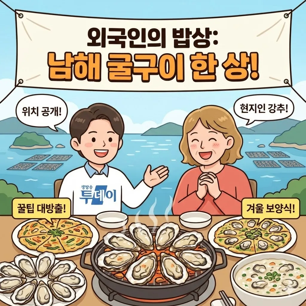 생방송 투데이 외국인의 밥상 남해 굴구이 한 상 위치부터 꿀팁까지 공개