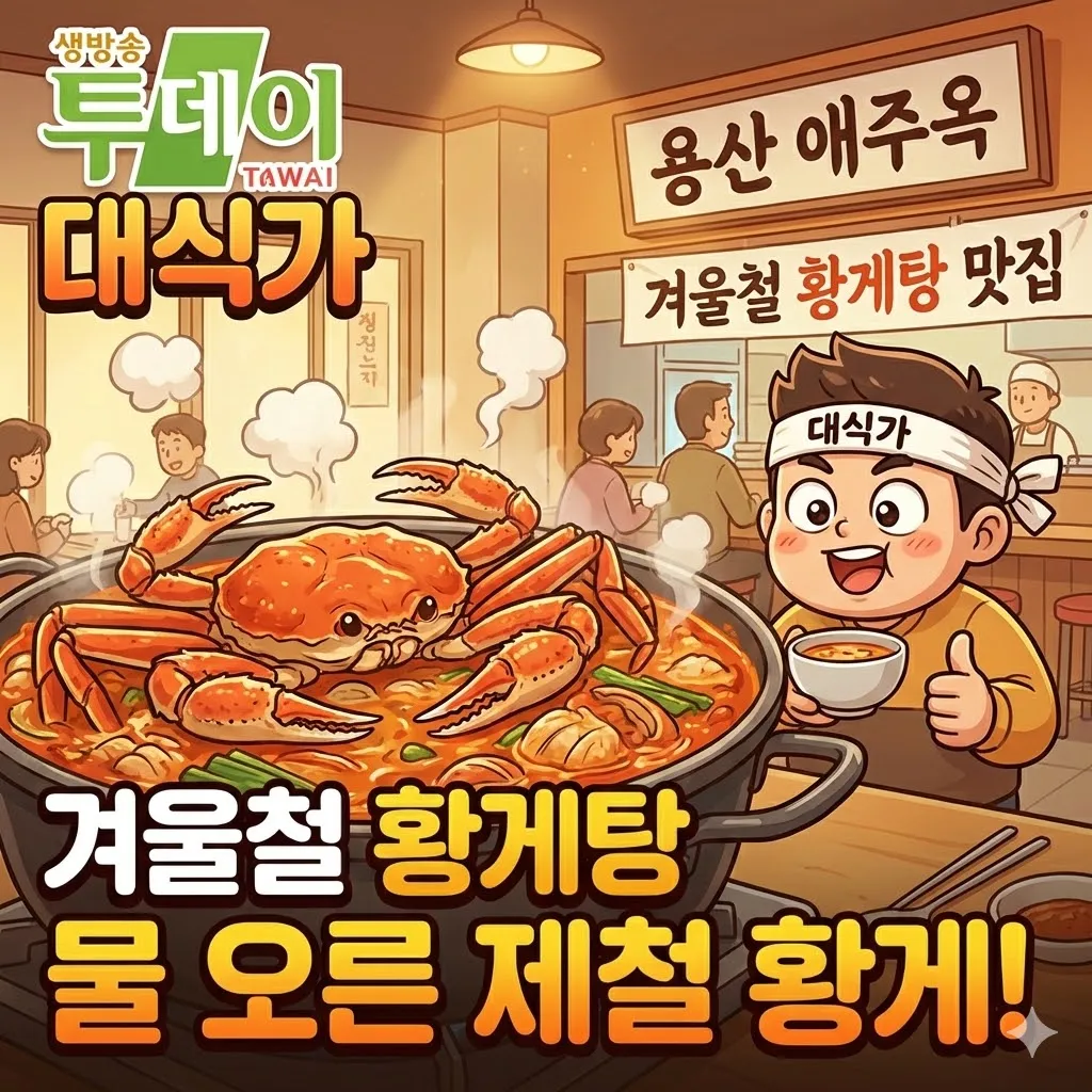 생방송 투데이 용산 겨울철 황게탕 애주옥 맛집 위치, 대식가-물 오른 겨울철 황게탕