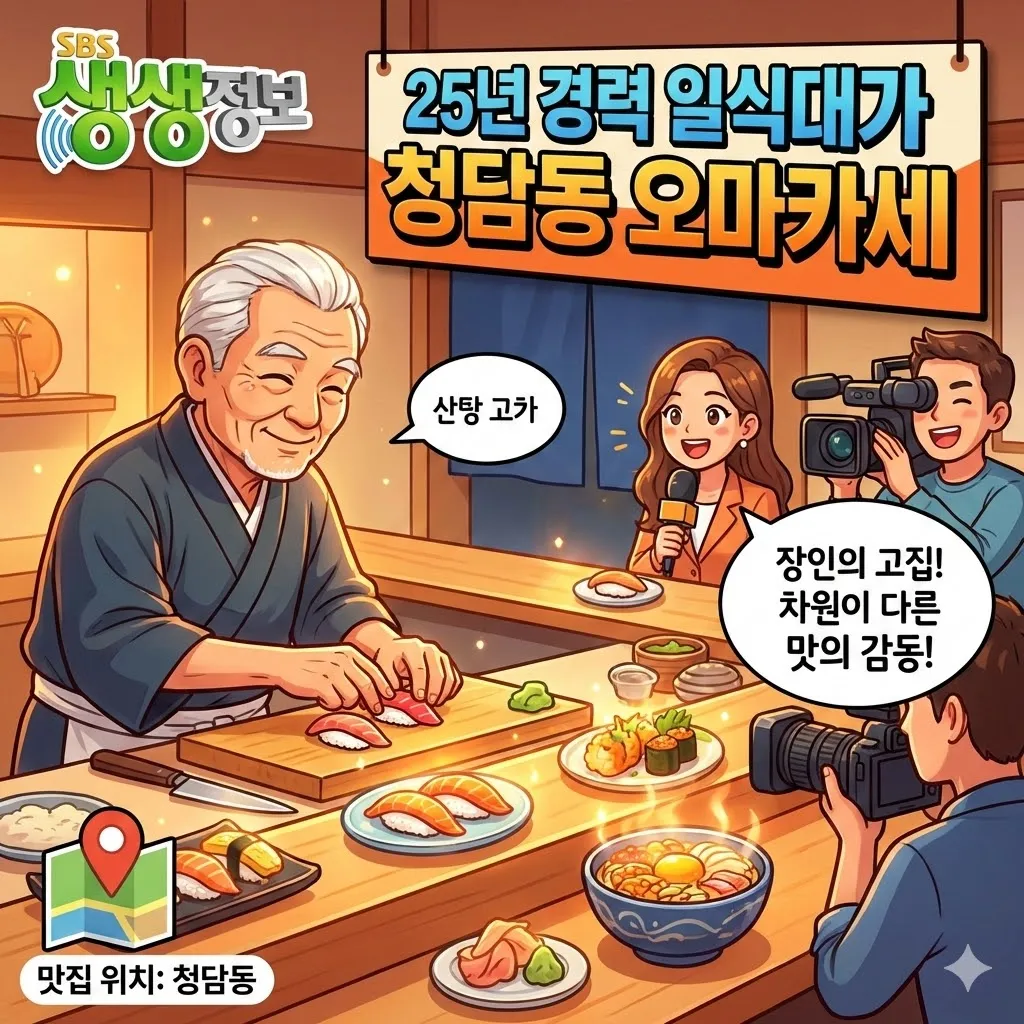 생생정보 25년 경력 일식대가 청담동 오마카세 일식, 장인의 고집이 만든 차원이 다른 맛의 감동, 맛집 위치