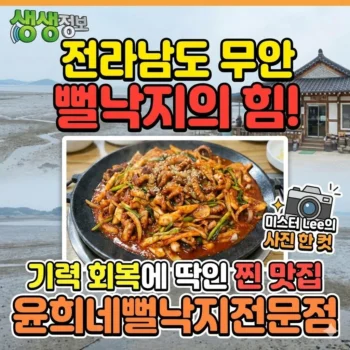 생생정보 낙지 전라남도 무안 뻘낙지의 힘! 기력 회복에 딱인 찐 맛집 윤희네뻘낙지전문점, 미스터 Lee의 사진 한 컷