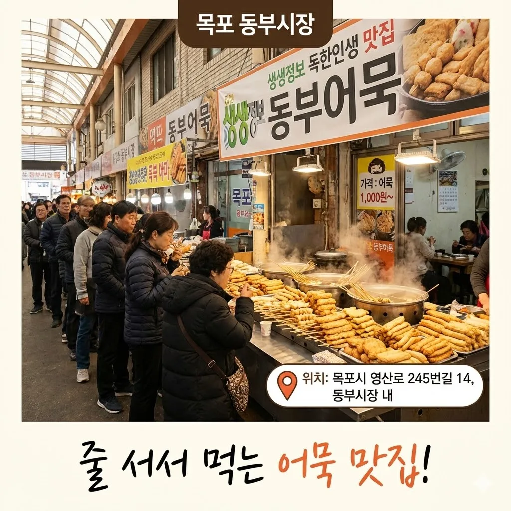 생생정보 목포 동부어묵 독한인생 위치 가격, 줄 서서 먹는 어묵 맛집의 정체