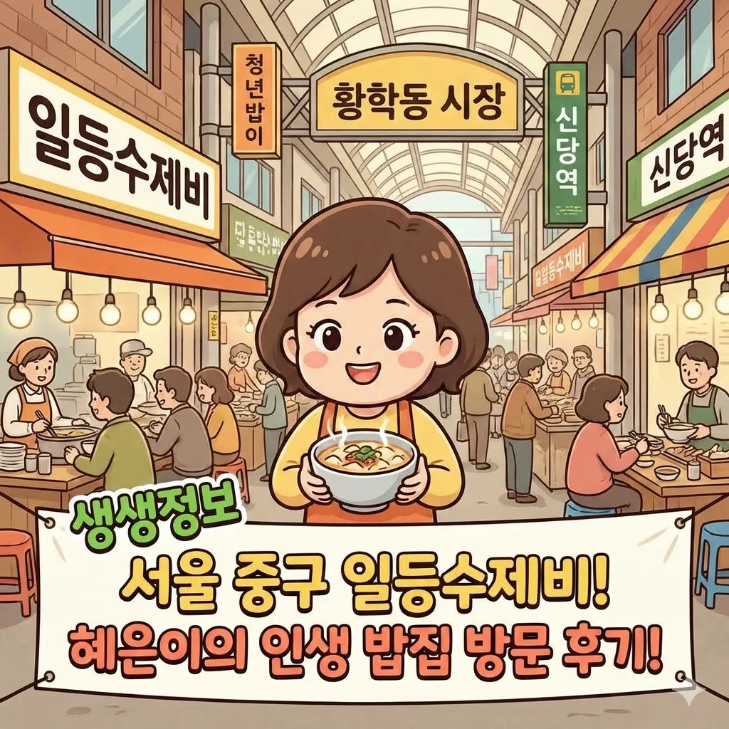 생생정보 서울 중구 일등수제비, 신당역 황학동 시장 맛집 방문 후기,오늘 또 방문 스타 밥집-혜은이의 인생 밥집