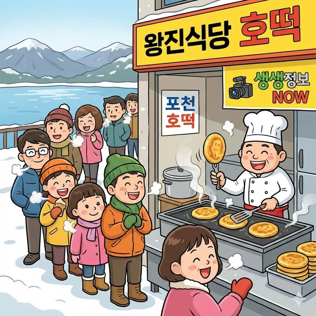 생생정보 포천 왕진식당 호떡 핫플레이스 Now, 줄 서서 먹는 산정호수 호떡의 비결은?