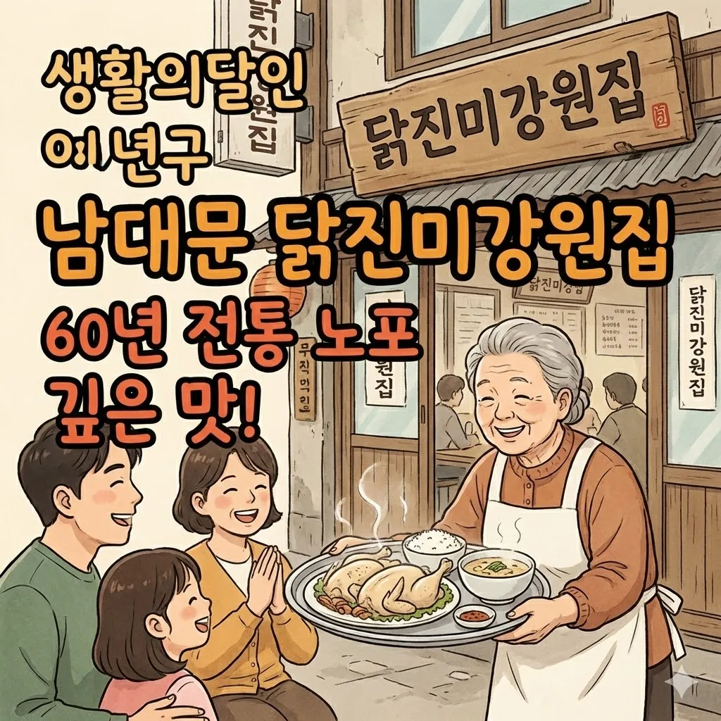 생활의달인 남대문 닭 백반 달인 중구 닭진미강원집 맛집, 60년 전통 노포의 깊은 맛
