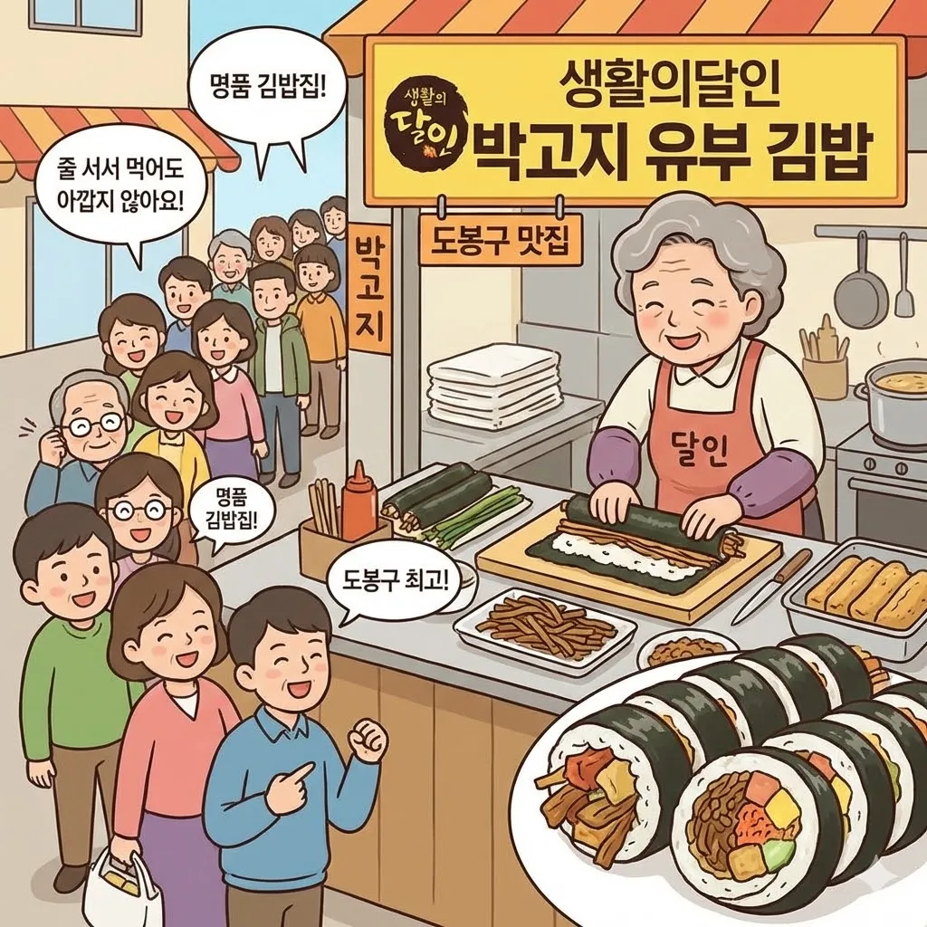 생활의달인 박고지 유부 김밥 달인 도봉구, 줄 서서 먹어도 아깝지 않은 명품 김밥집