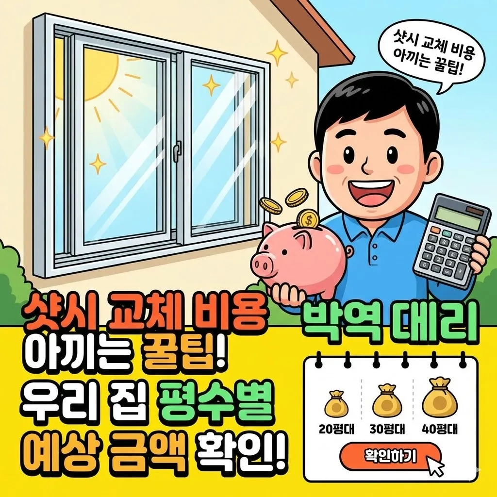 샷시 교체 비용 아끼려면? 우리 집 평수별 예상 금액 확인하세요