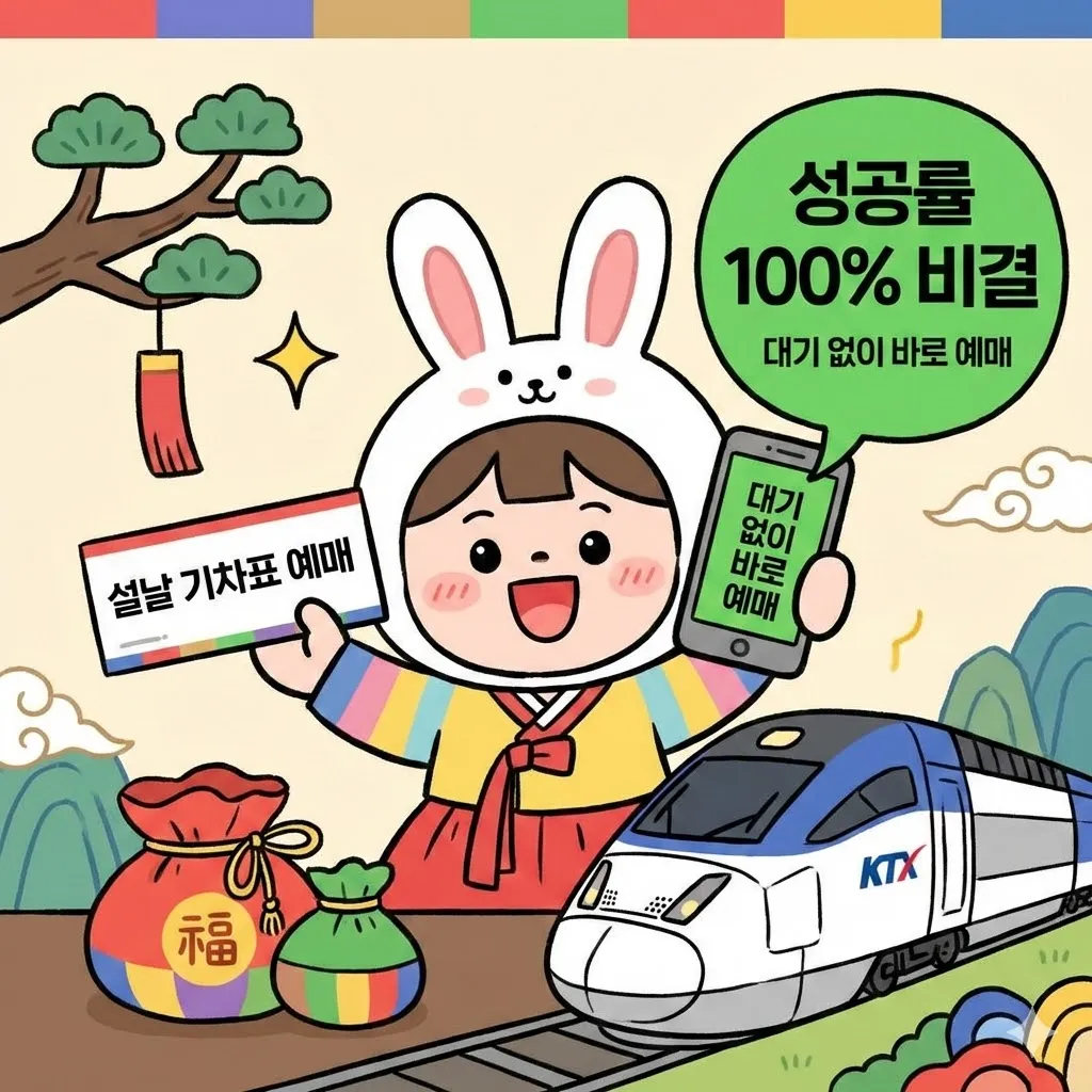 설날 기차표 예매 방법 성공률 100% 비결, 대기 없이 바로 예매하세요