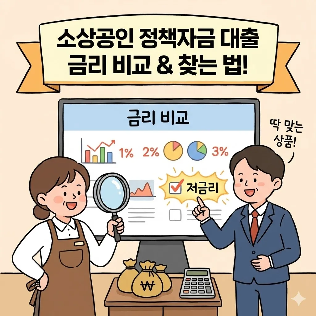 소상공인 정책자금 대출 금리 비교, 내 사업장에 딱 맞는 저금리 상품 찾는 법