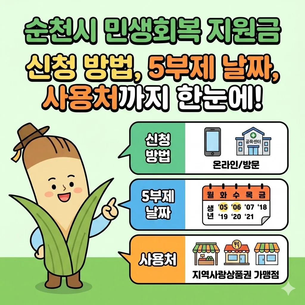 순천시 민생회복 지원금 신청 방법