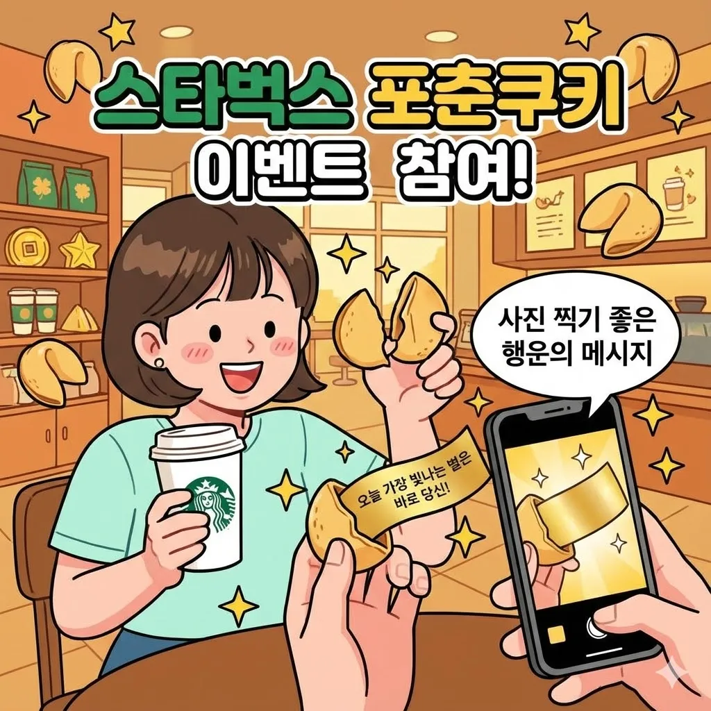 스타벅스 포춘쿠키 이벤트 참여, 사진 찍기 좋은 행운의 메시지