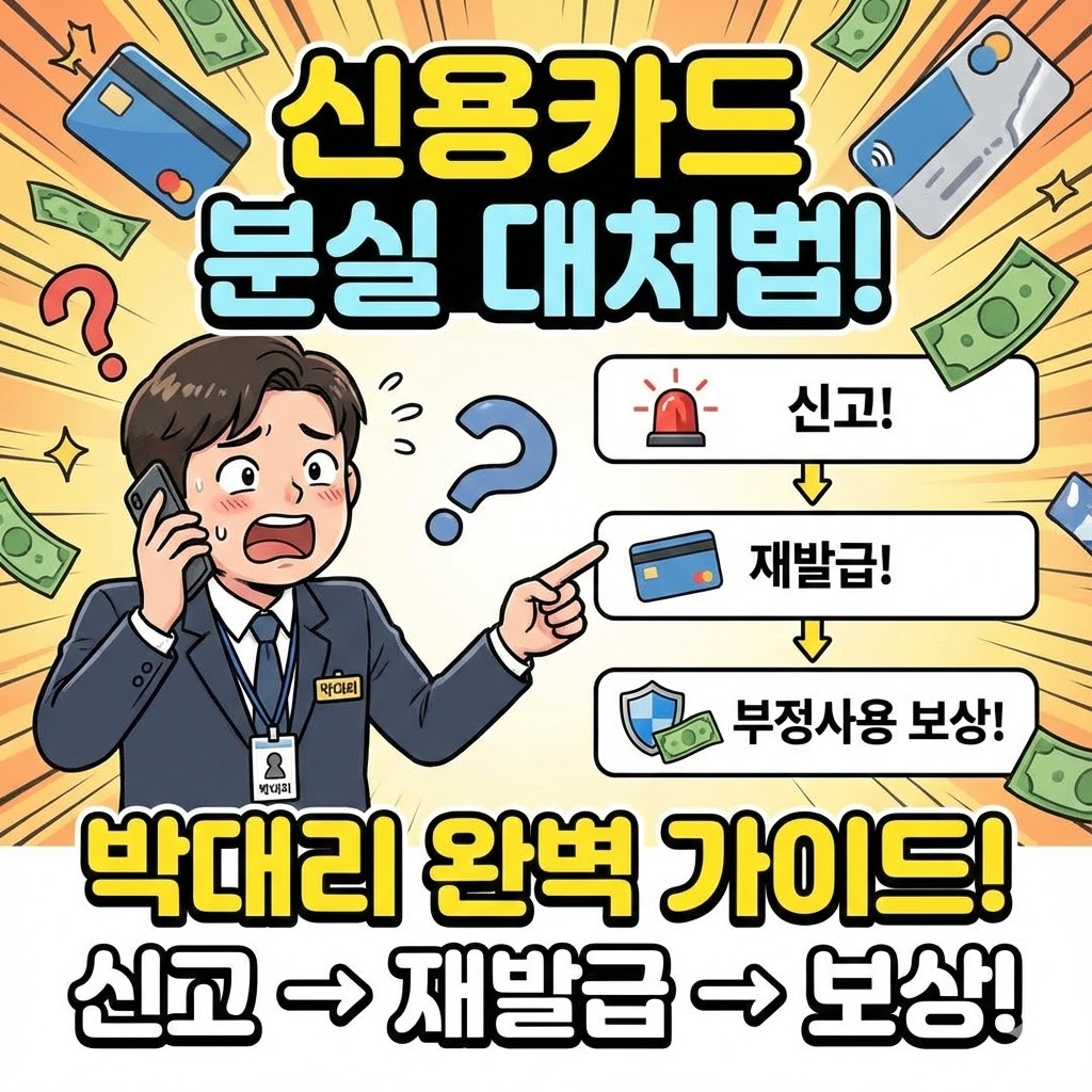 신용카드/체크카드 분실했을 때 대처방법, 신고부터 재발급, 부정사용 보상까지 완벽 가이드