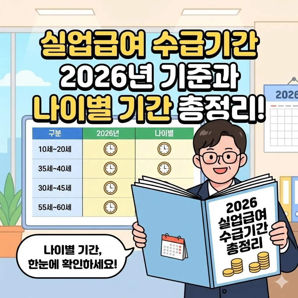 실업급여 수급기간 2026년 기준과 나이별 기간 총정리
