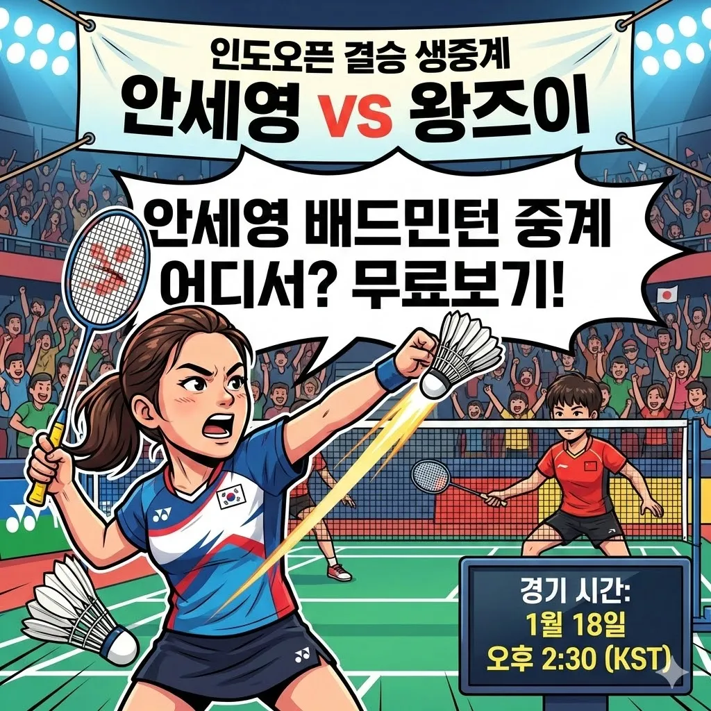 안세영 배드민턴 중계 어디서? 안세영 왕즈이 결승 생중계 무료보기, 인도오픈 결승 경기 시간