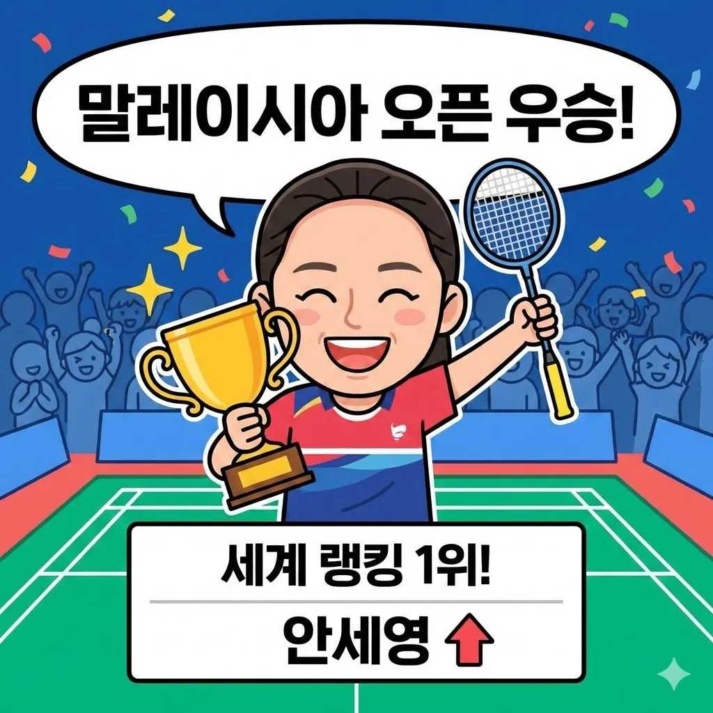 안세영 우승, 말레이시아 오픈 결승전 우승 경기 결과와 세계 랭킹 변화