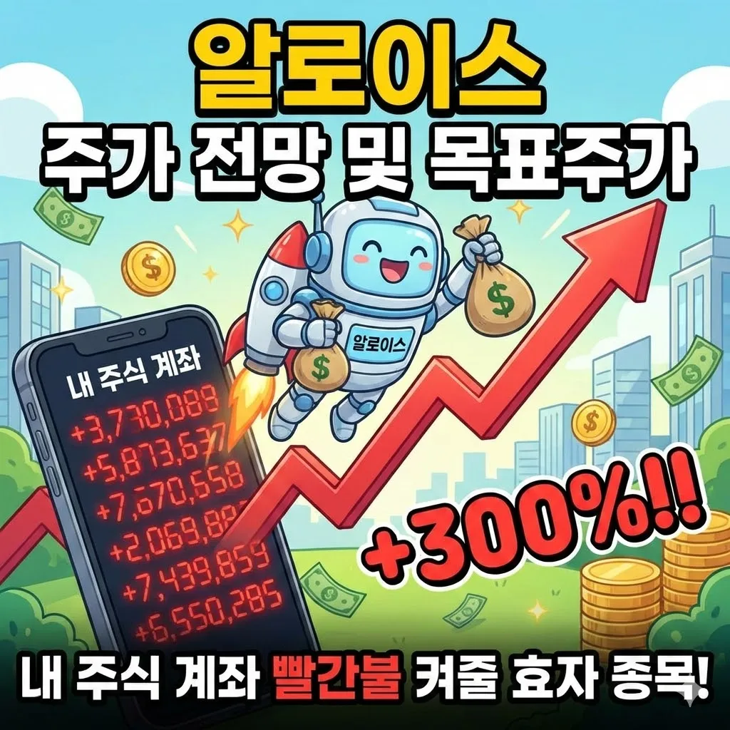 알로이스 주가 전망 및 알로이스 목표주가 총정리, 내 주식 계좌 빨간불 켜줄 효자 종목