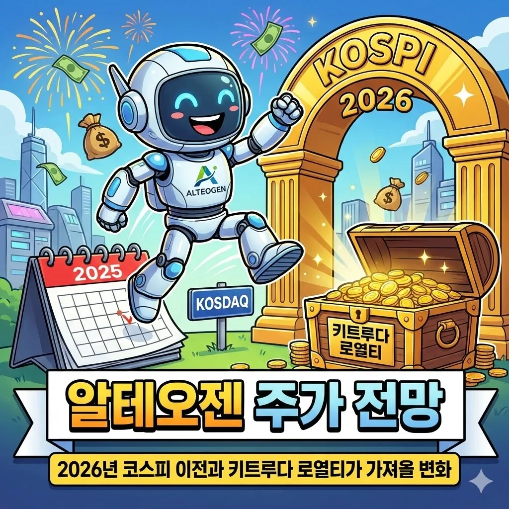알테오젠 주가 전망, 2026년 코스피 이전과 키트루다 로열티가 가져올 변화