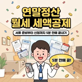 연말정산 월세 세액공제 방법, 서류 준비부터 신청까지 5분 만에 끝내기