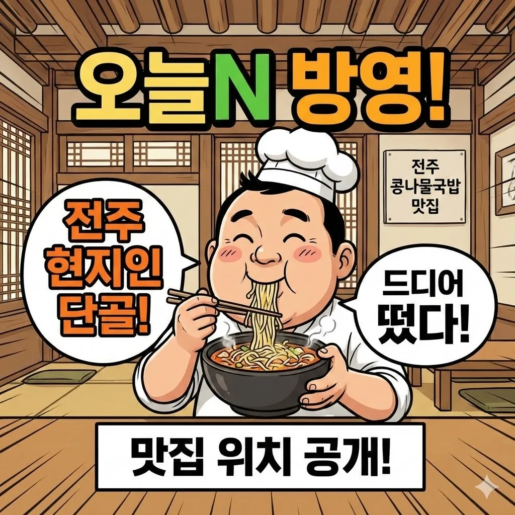 오늘N 전주 콩나물국밥 맛집, 전주 현지인의 단골 식당 방송에 드디어 떴다! 맛집 위치