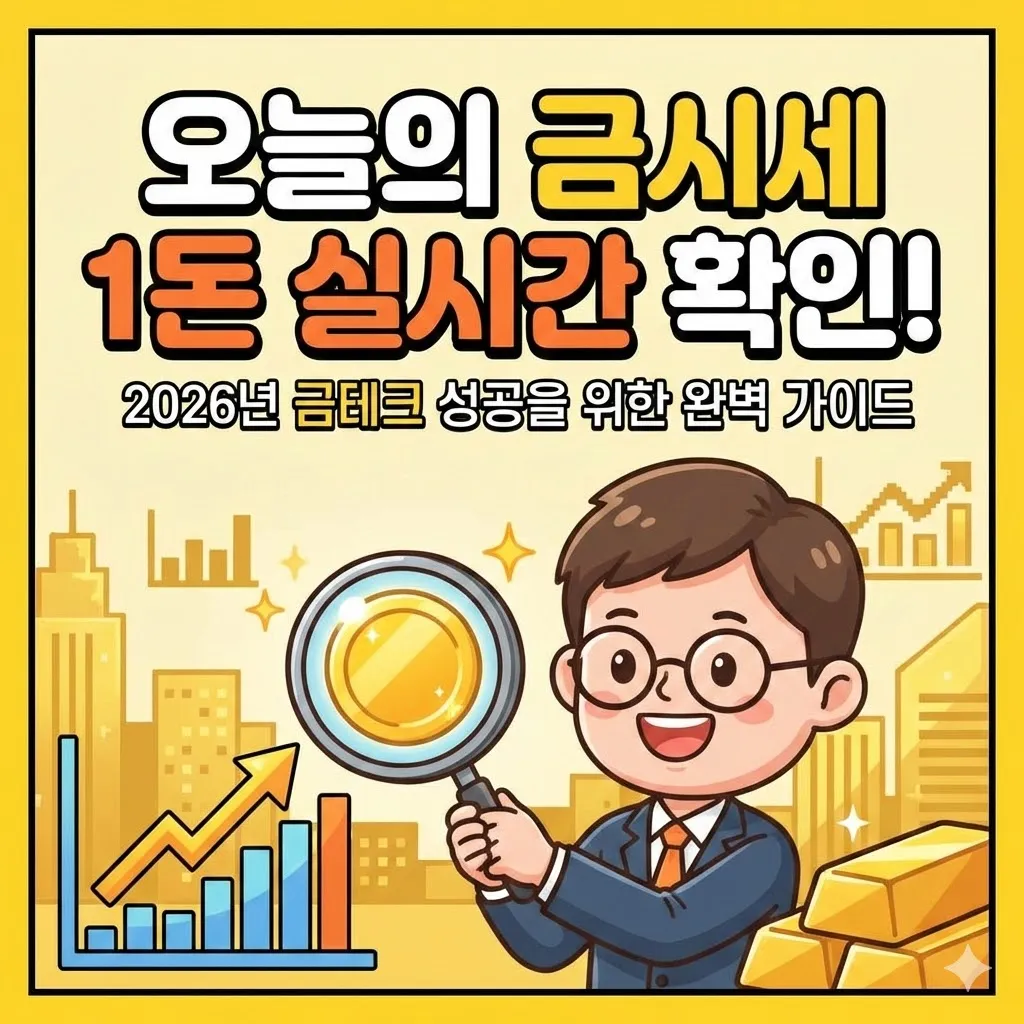 오늘의 금시세 1돈 시세 실시간 확인, 2026년 금테크 성공을 위한 완벽 가이드