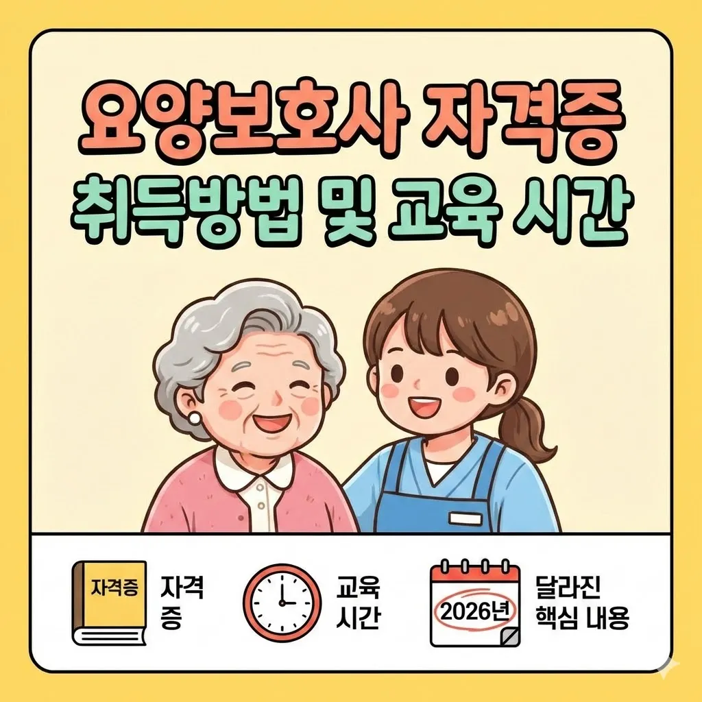 요양보호사 자격증 취득방법 및 교육 시간, 2026년 달라진 핵심 내용 정리