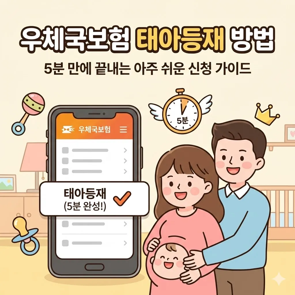 우체국보험 태아등재 방법, 5분 만에 끝내는 아주 쉬운 신청 가이드