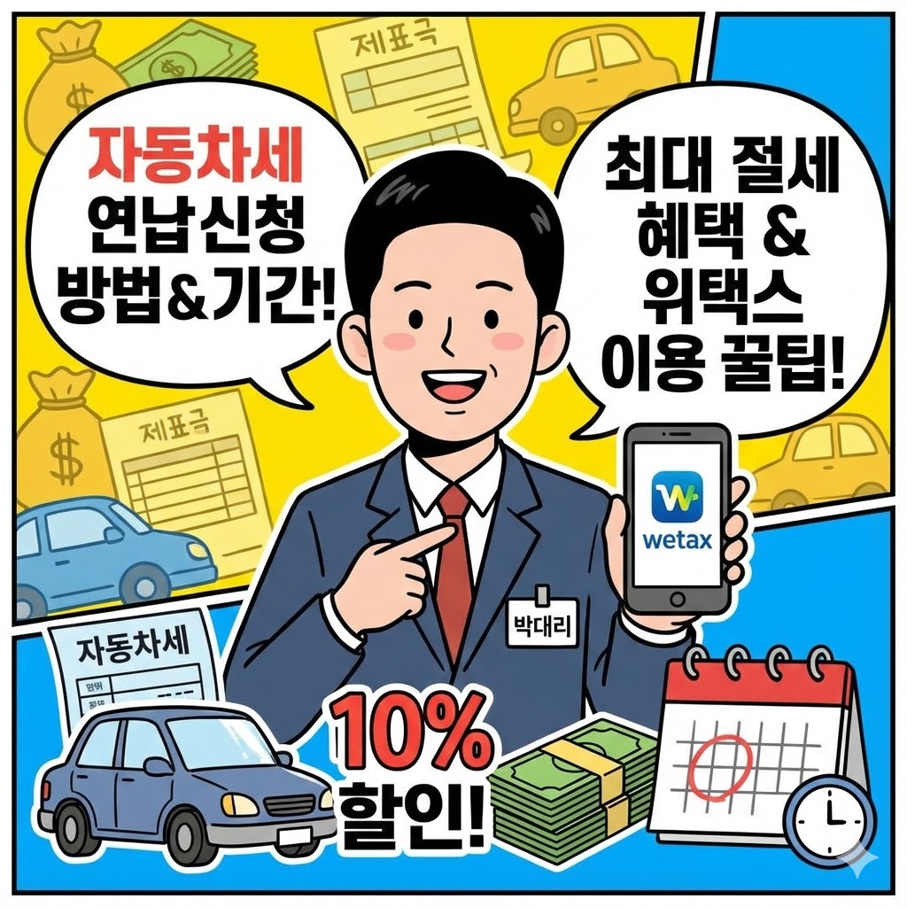 자동차세 연납 신청 방법 및 기간, 최대 절세 혜택과 위택스 이용 꿀팁