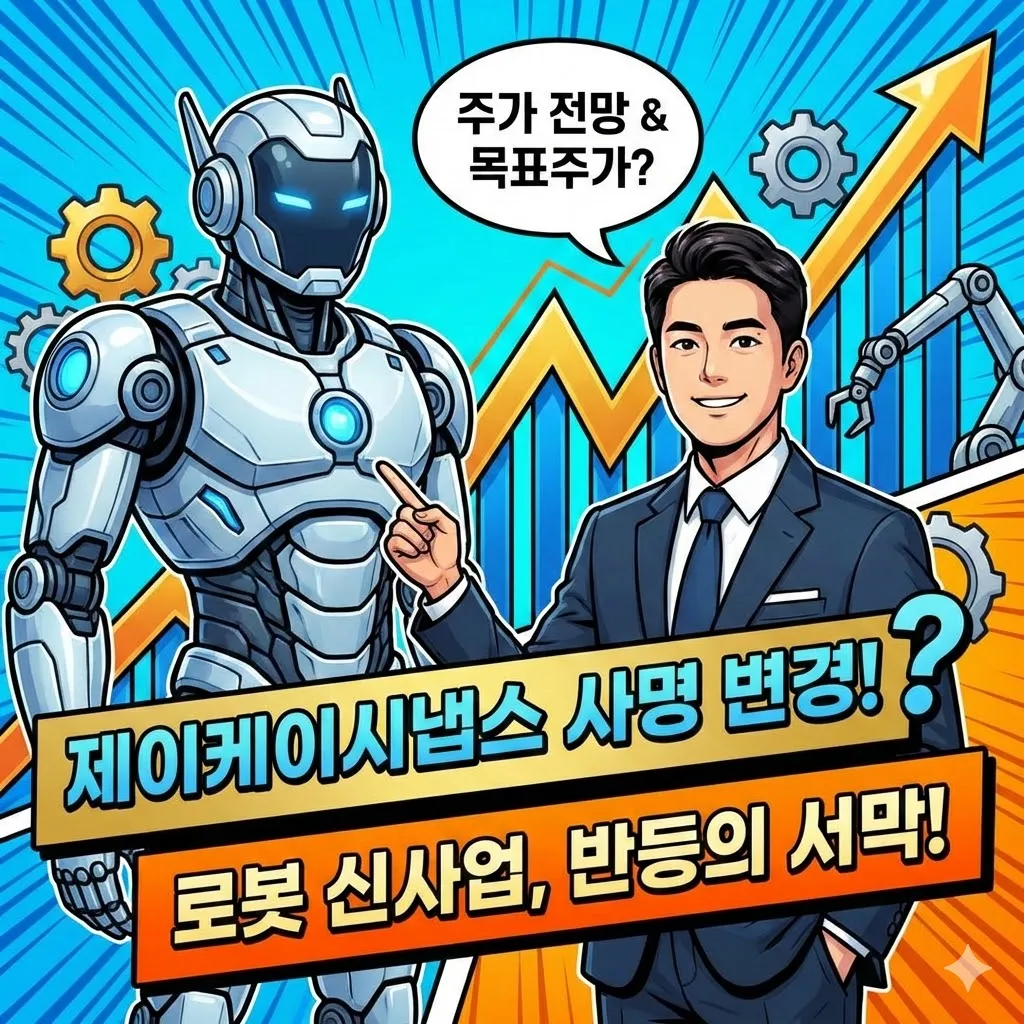 제이케이시냅스 주가 전망 및 제이케이시냅스 목표주가, 로봇 신사업과 사명 변경이 부르는 반등의 서막