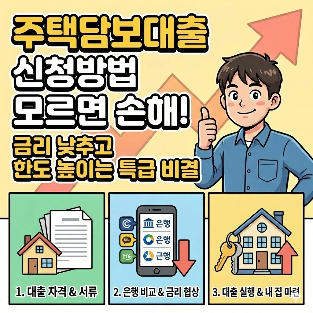 주택담보대출 신청방법 모르면 손해! 금리 낮추고 한도 높이는 특급 비결