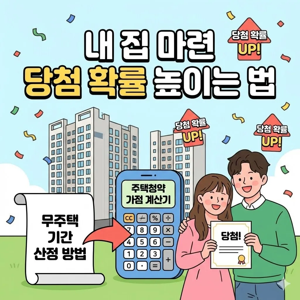 주택청약 가점 계산기 무주택 기간 산정 방법으로 내 집 마련 당첨 확률 높이는 법
