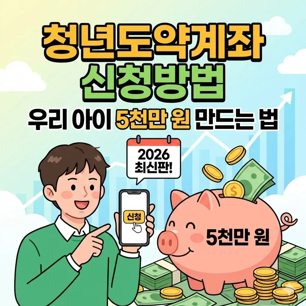 청년도약계좌 신청방법 2026년 최신판! 우리 아이 5천만 원 만드는 법