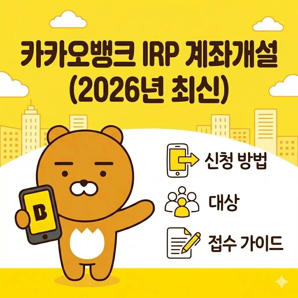 카카오뱅크 IRP 계좌 개설 신청 방법 및 대상 접수 가이드 (2026년 최신)