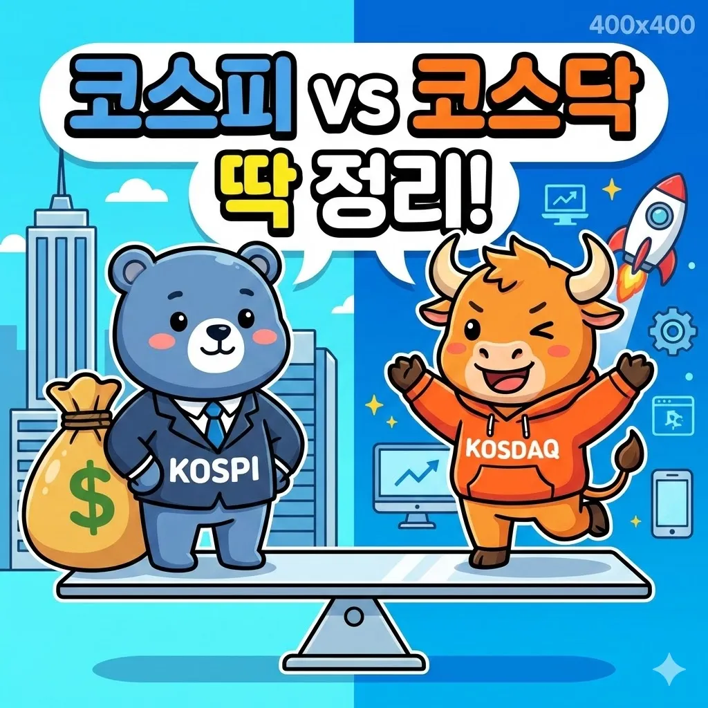 코스피 코스닥 차이점 딱 정리해 드려요! 절대 잃지 않는 투자를 위한 첫걸음