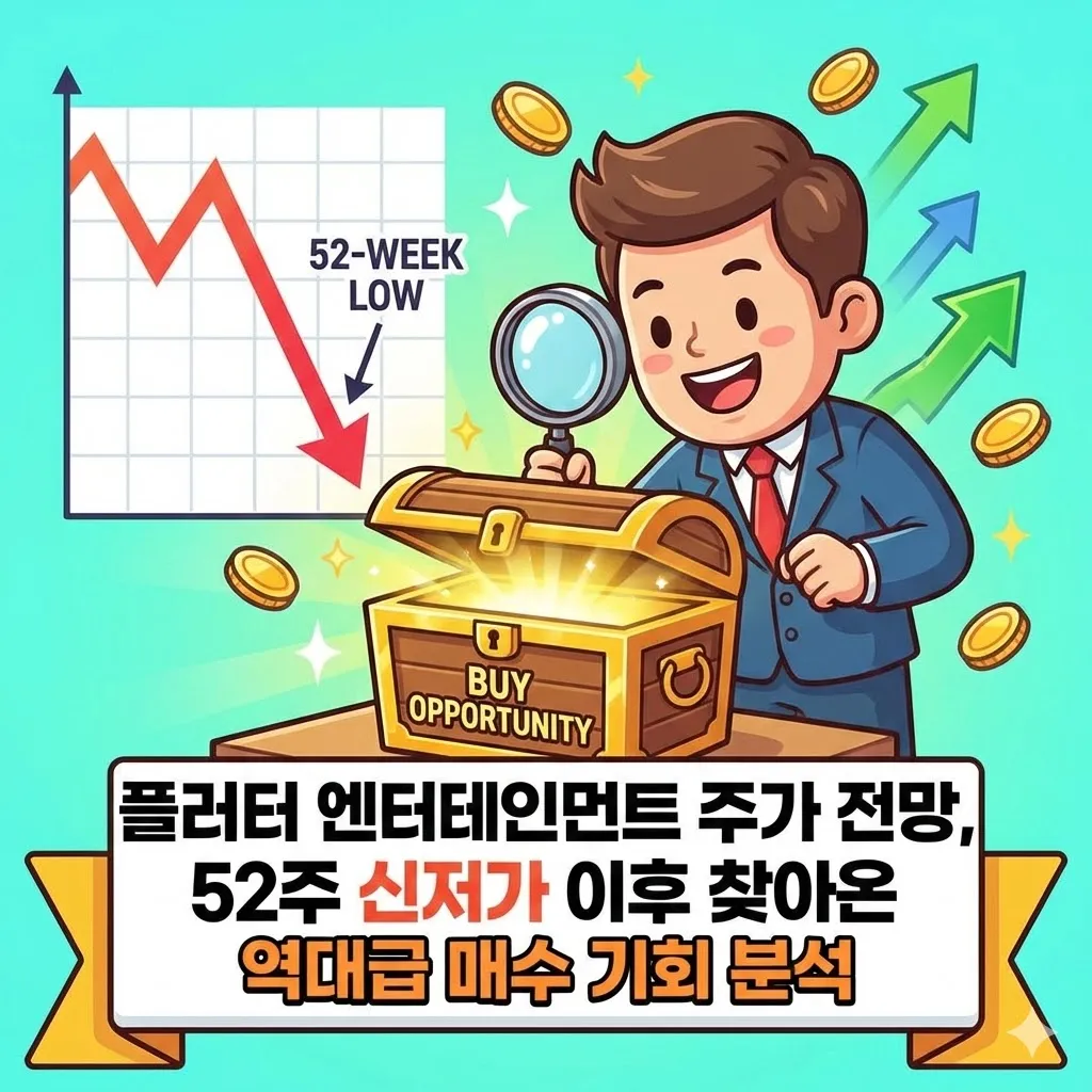플러터 엔터테인먼트 주가 전망, 52주 신저가 이후 찾아온 역대급 매수 기회 분석