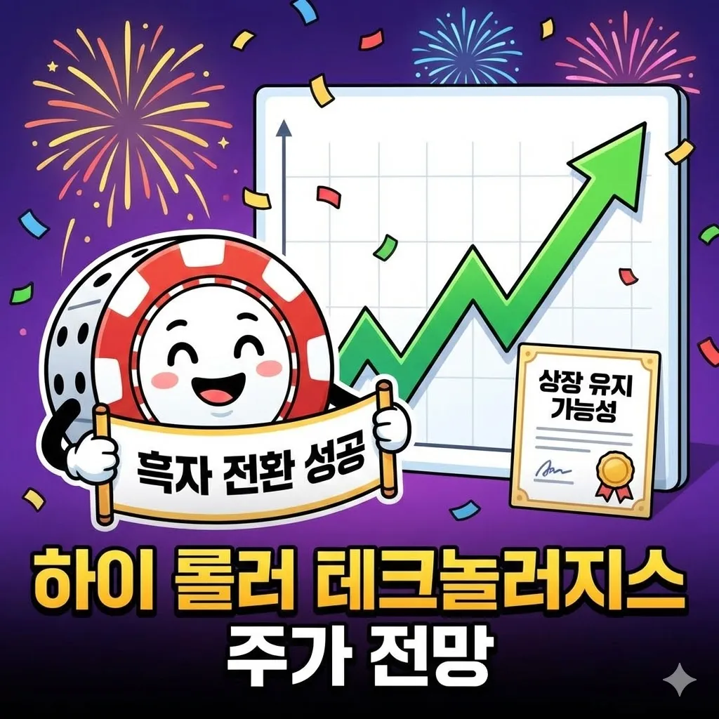 하이 롤러 테크놀러지스 주가 전망, 흑자 전환 성공과 상장 유지 가능성