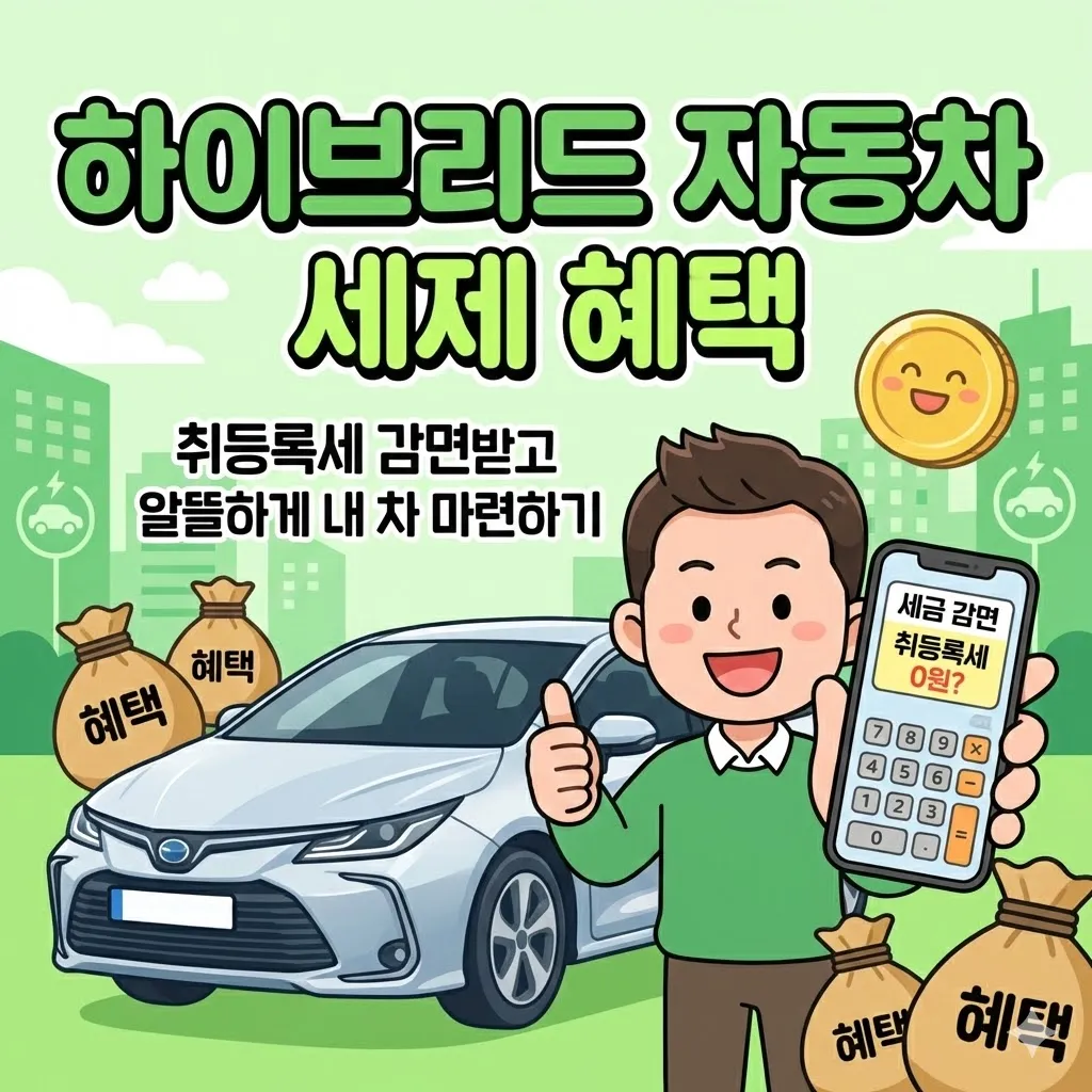 하이브리드 자동차 세제 혜택으로 취등록세 감면받고 알뜰하게 내 차 마련하기
