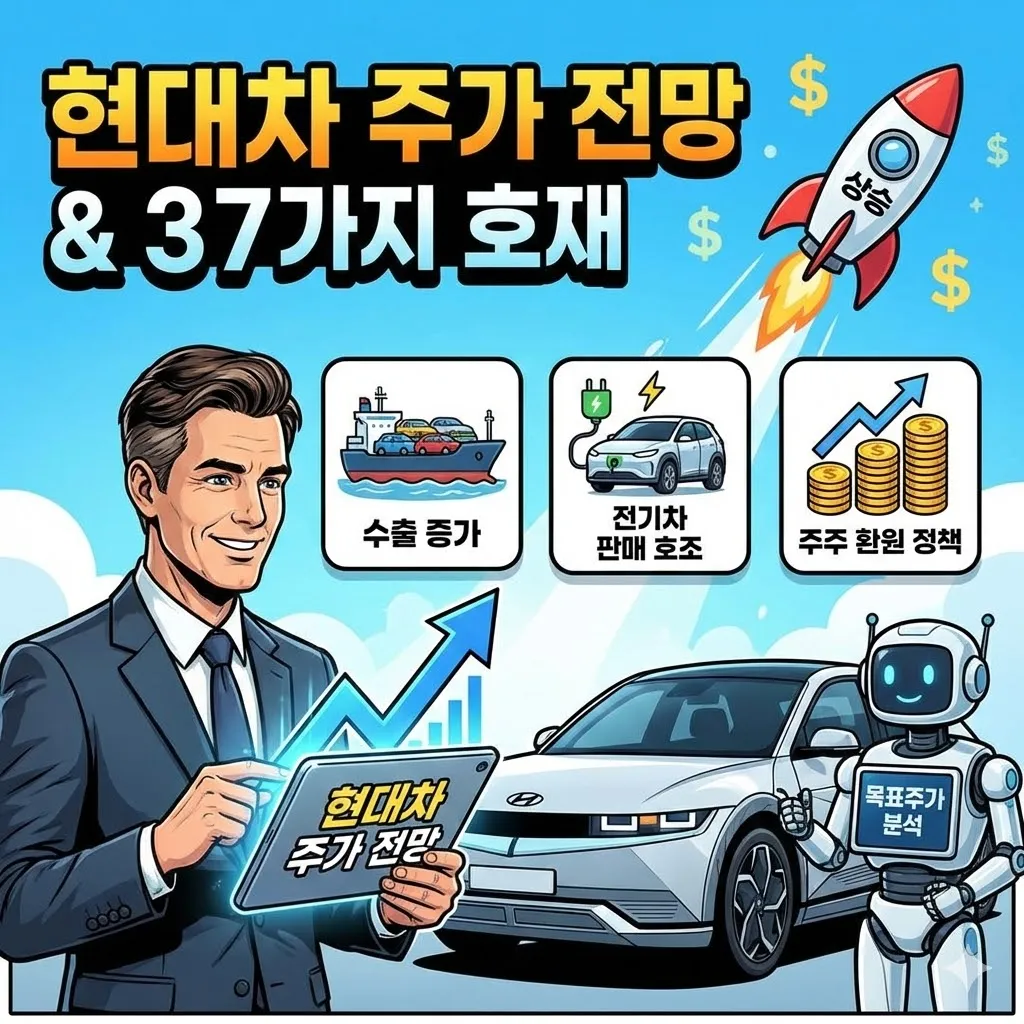 현대차 주가 전망 및 현대차 목표주가 분석! 40대 투자자가 주목해야 할 3가지 호재