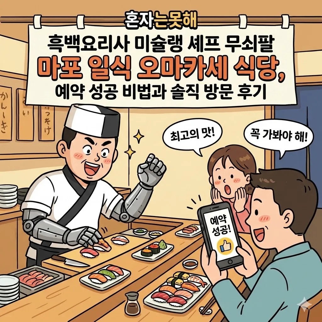 혼자는못해 흑백요리사 미슐랭 셰프 무쇠팔 마포 일식 오마카세 식당, 예약 성공 비법과 솔직 방문 후기